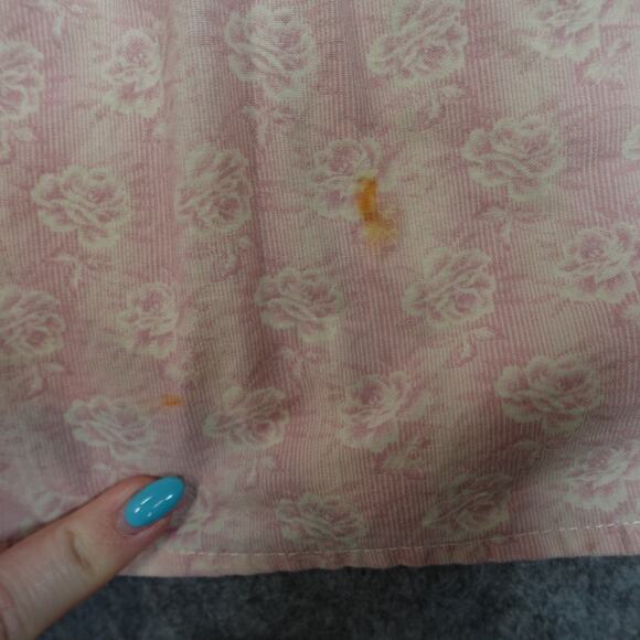 Vintage Wah Maker Top Womens XXL Button Shirt Floral Western Micro Corduroy Pink - Picture 7 of 11